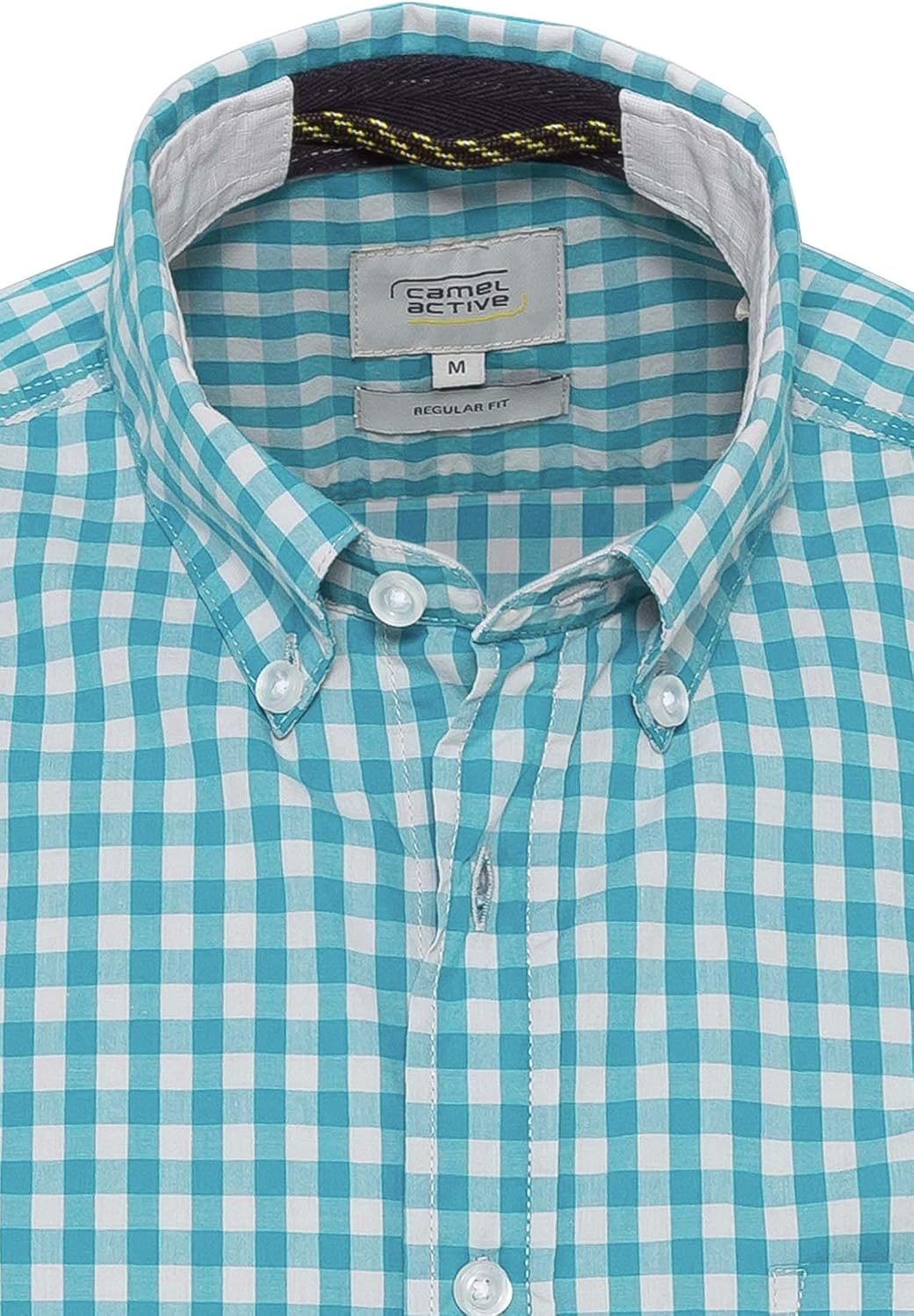 camel active Herren 4092135S26 Hemd mit Button-Down-Kragen L Ocean Blue, L Ocean Blue