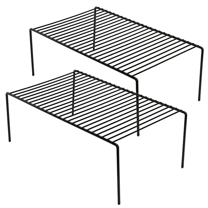IPEGTOP Küche-Schrank-Organisator, Set von 2 grossen (40 x 24 cm) rostfreien Edelstahl-Gitternregale