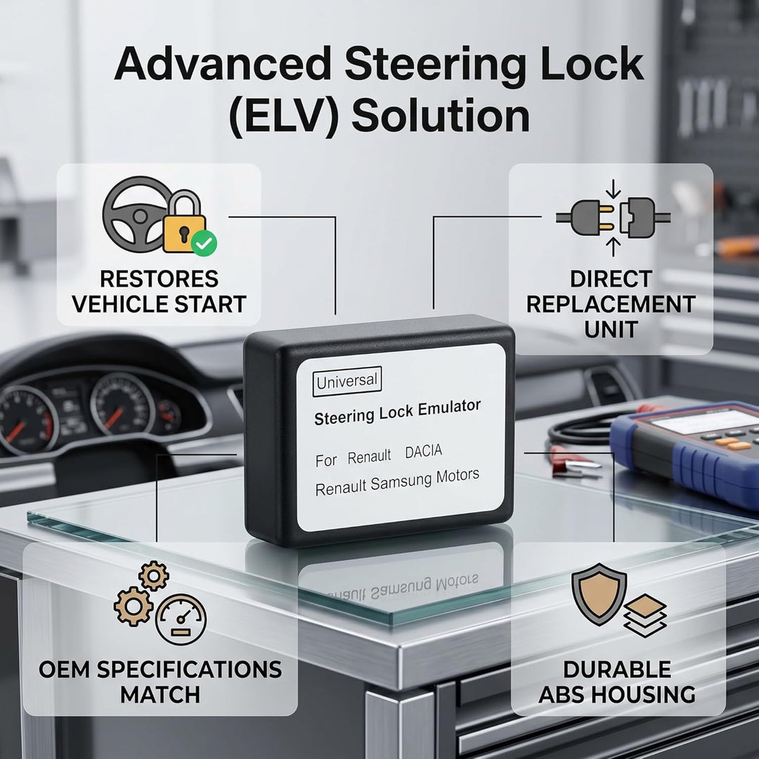 Aramox Universal Steering Lock Emulator ESL ELV Simulator Lenkradsäulenschloss Kompatibel mit Megane
