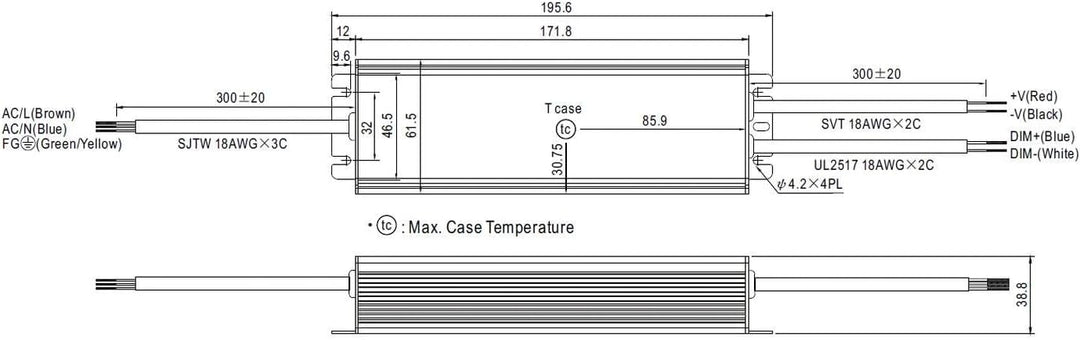 MEAN WELL HLG-100H-48A 96W 48V 2A LED Netzteil IP65
