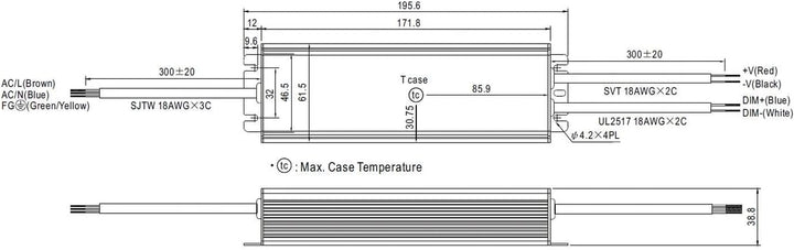 MEAN WELL HLG-100H-48A 96W 48V 2A LED Netzteil IP65