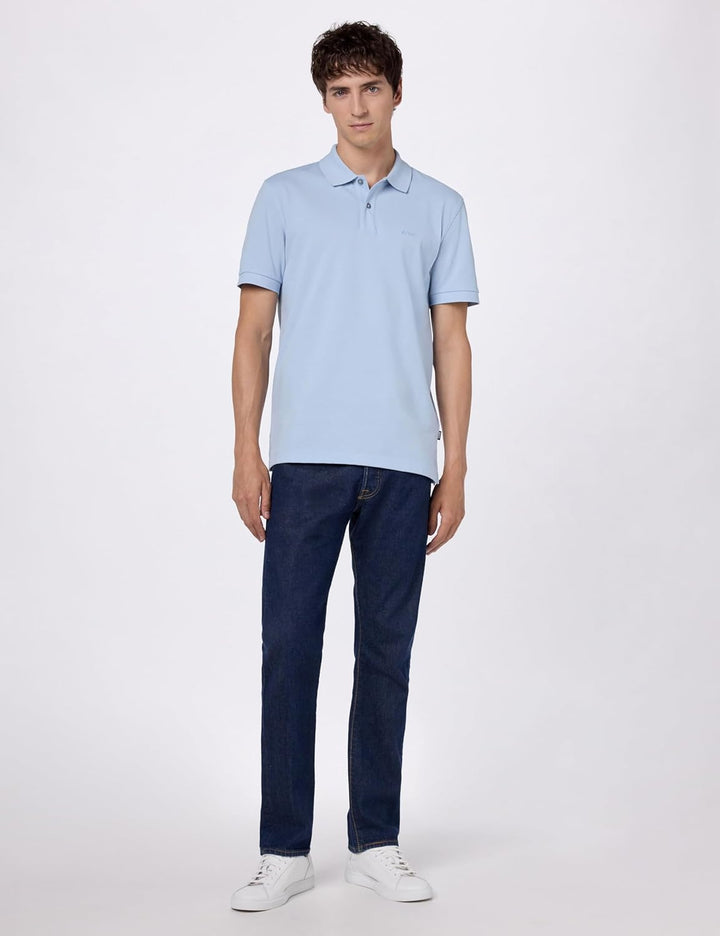 BOSS Herren Pallas Short Sleeve Polo Shirt Poloshirt S Dusty Blue, S Dusty Blue