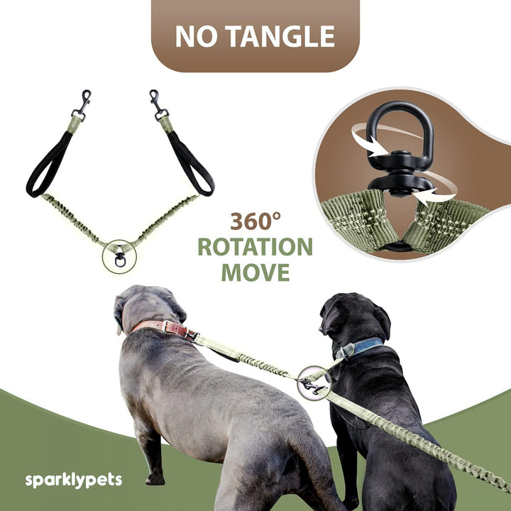 Joggingleine für Hunde zum Laufen, Joggen, Wandern | 2 in 1 Joggingleine und Normale Hundeleine für