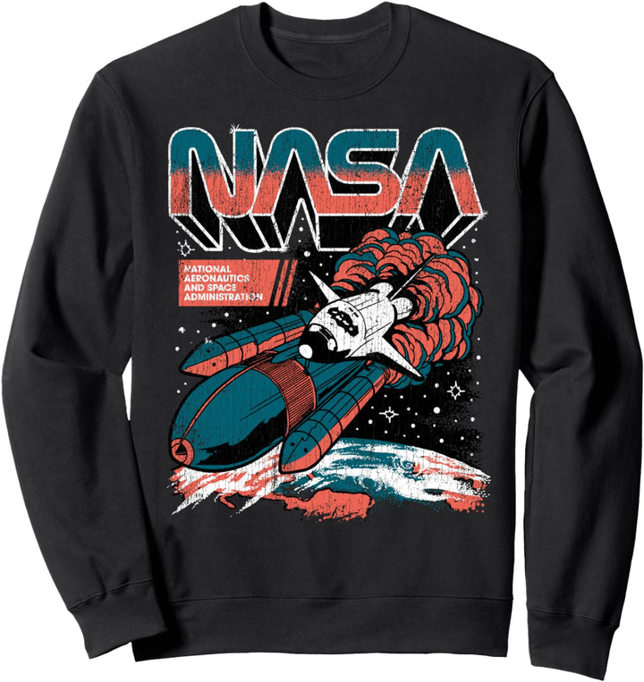 NASA Retro Style Rocket Launch Sweatshirt