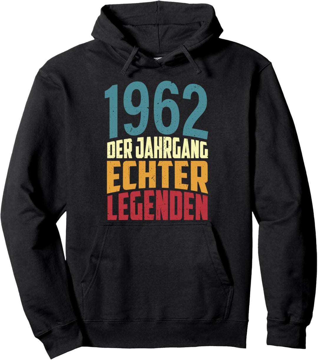 Vintage 62nd Birthday Man Woman 62 Years 1962 Decorative Pullover Hoodie