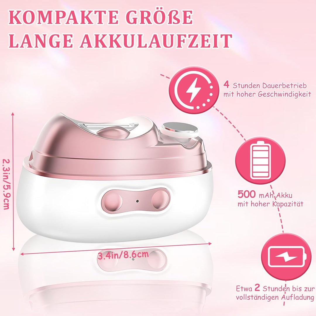 Elektrischer Nagelknipser,4-in-1-Nagelknipser Elektrisch mit Polieren und UV Einbrennlampe,Elektrisc