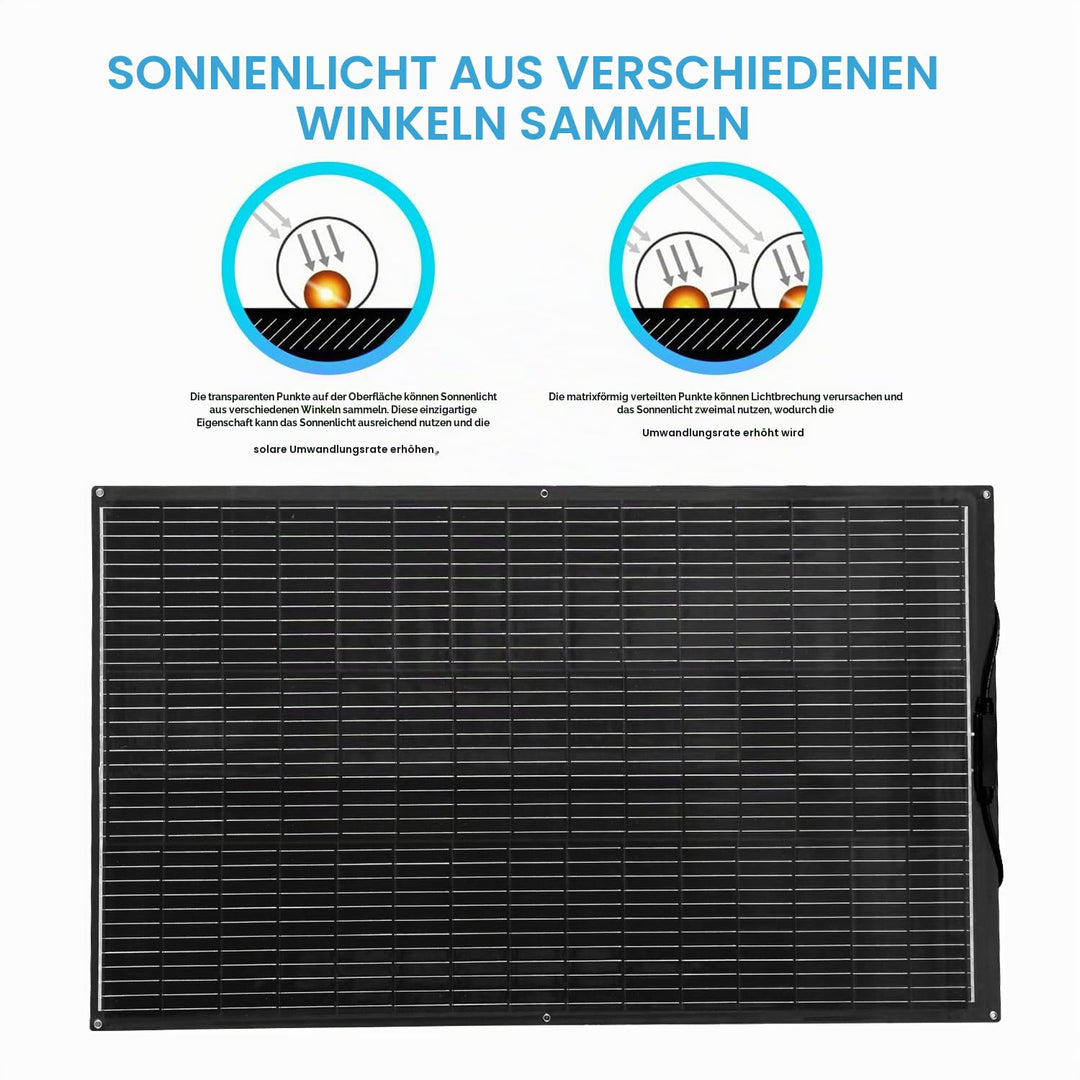 300W Solarpanel Flexibel Kit 12v Solar Set, Monokristallines Flexibles Solarpanel Solarmodul Solaran