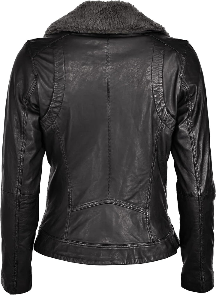 MUSTANG Damen Lederjacke 3102136 L Schwarz, L Schwarz
