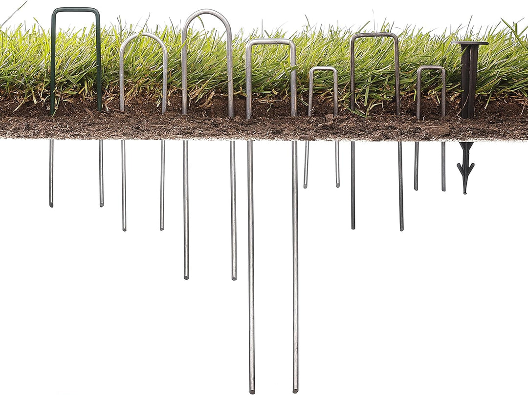 GardenMate 500 Erdanker 150mm lang, 25mm breit, Ø 2,9 mm, Befestigungsanker Bodenanker für den Garte