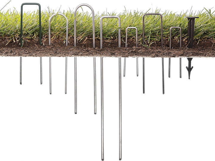 GardenMate 250 Erdanker 150mm lang, 25mm breit, Ø 2,9 mm, Befestigungsanker Bodenanker für den Garte