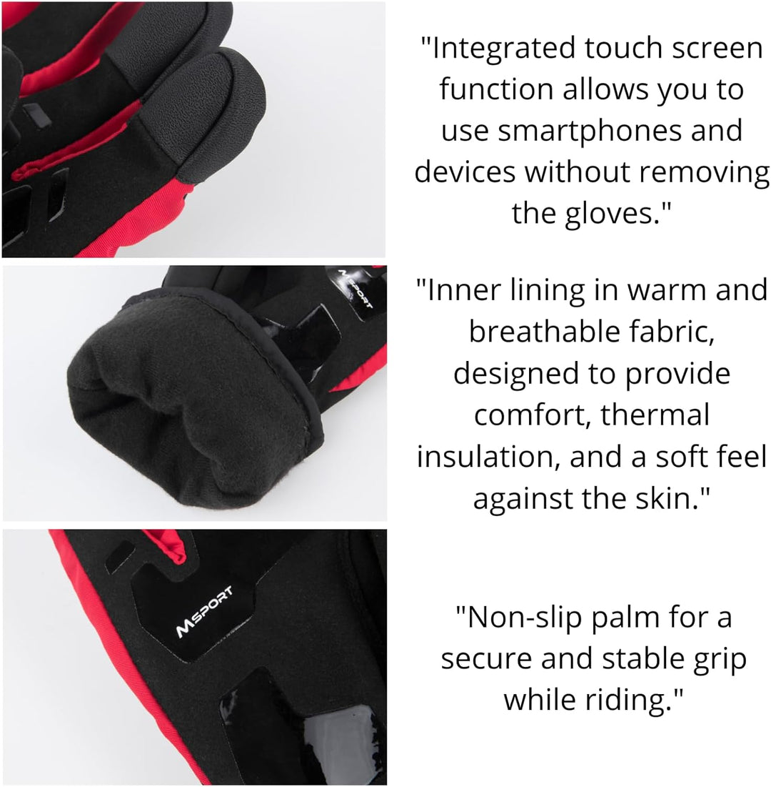 100% wasserdichte Thermo-Winter-Motorradhandschuhe, Ski-, Roller-Handschuhe, Snowboard-Schutz, Touch