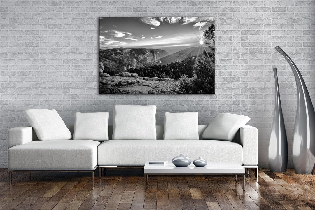 deyoli zauberhafter Sonnenaufgang über gewaltiger Landschaft Effekt: Schwarz/Weiss Format: 80x60 als