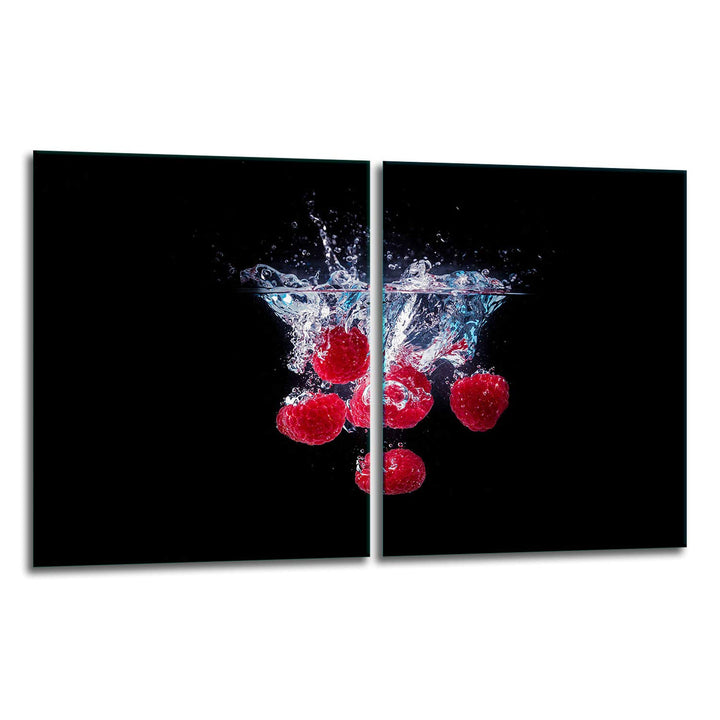 TMK | Herdabdeckplatten Set 2x40x52 cm Ceranfeld Abdeckung Glas Spritzschutz Abdeckplatte Glasplatte