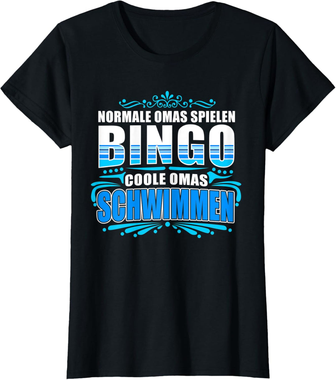 Damen Normale Omas spielen Bingo - coole Omas schwimmen T-Shirt