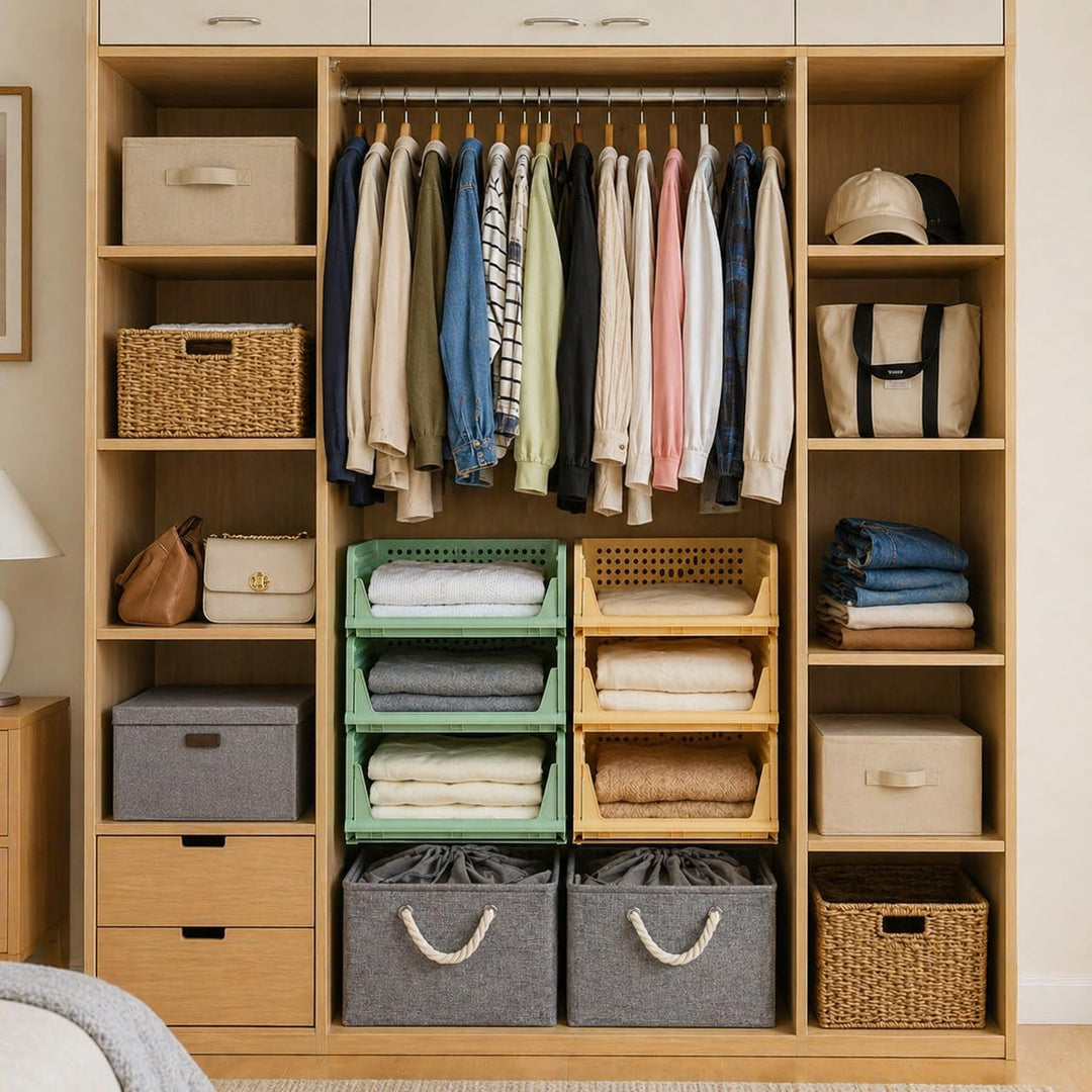 RMAN 4 Stück Kleiderschrank Organizer Schubladenbox Stapelbare Schrank –  techstudio.ch