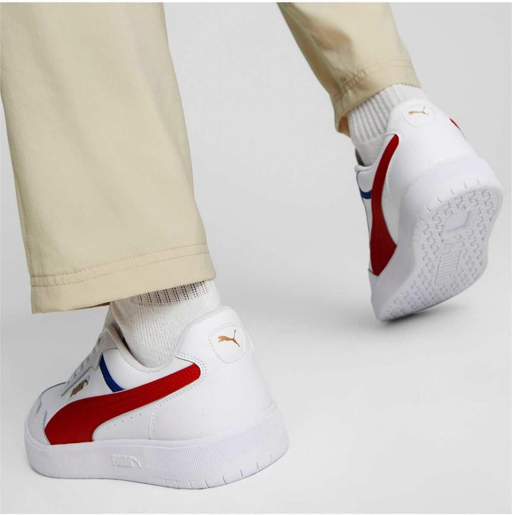PUMA Herren Court Ultra Sneaker 40 EU Puma White For All Time Red Puma Gold, 40 EU Puma White For Al