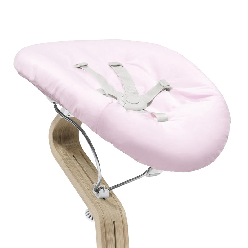 Stokke Nomi Newborn Set, White/Grey Pink - Mit 5-Punkt-Sicherheitsgurt und wendbarem, waschbarem Tex