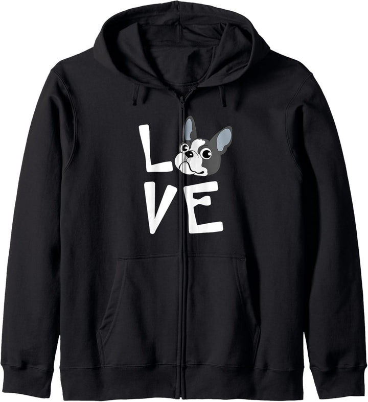 Awesome Love Boston Terrier Geschenk Liebe Boston Terrier Kapuzenjacke