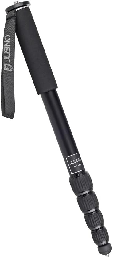 JUSINO MP-285 Leichtes Aluminium Monopod mit 5 Segmenten Aluminium-Monopod (150-164cm max. Höhe) MP-