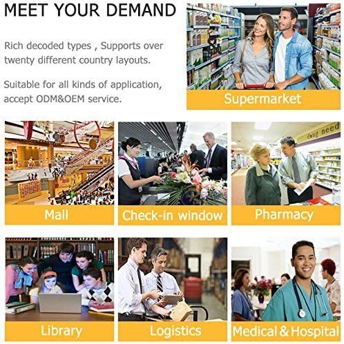 NYEAR Handheld verdrahteter USB-Barcode-Scanner, 1D und 2D Handheld Inventar Barcode-Leser mit autom