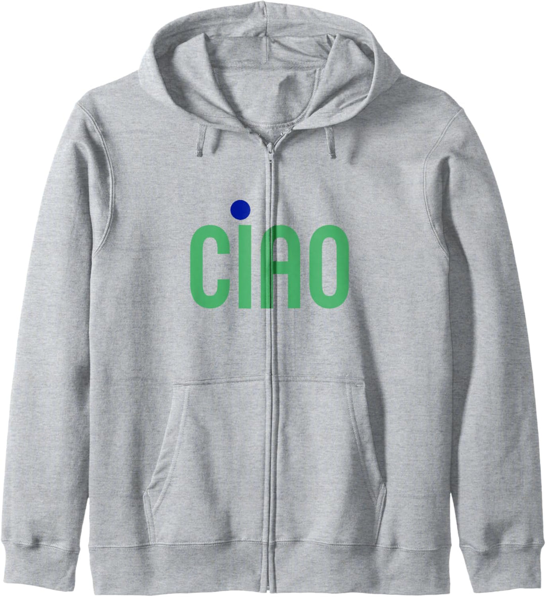 Ciao Italienisch Sprichwort Grün und Blau Minimalist Kapuzenjacke