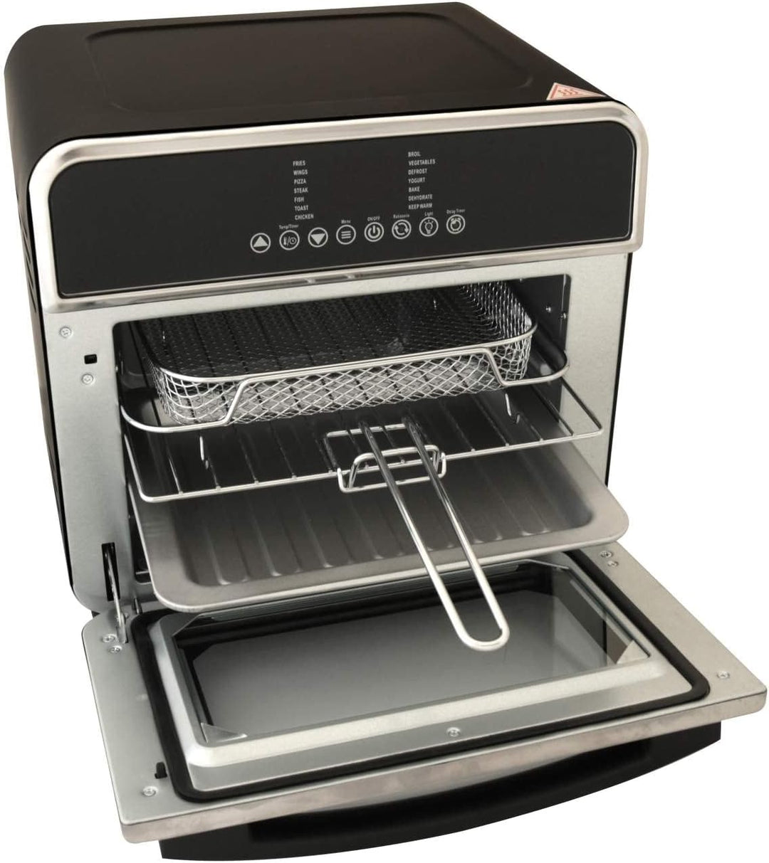 Deski HOT KITCHEN DESIGN Ofen Heissluft Fritteuse 15 Liter schwarz 1600 Watt 3in1 Multifunktion, 401