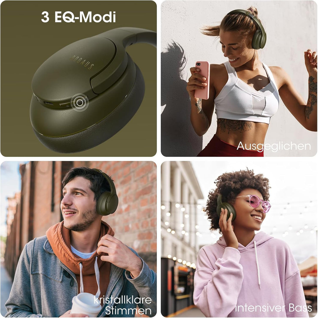 DOQAUS Kopfhörer Kabellos Bluetooth [Bis zu 90 Std] Bluetooth Kopfhörer Over-Ear mit 3 EQ-Modi, HiFi