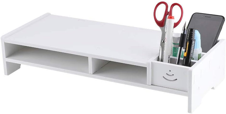 Computer-Organizer, Computer-Ständer, Schreibtisch-Regal mit Aufbewahrungsbox, Heimbüro-Organizer, R