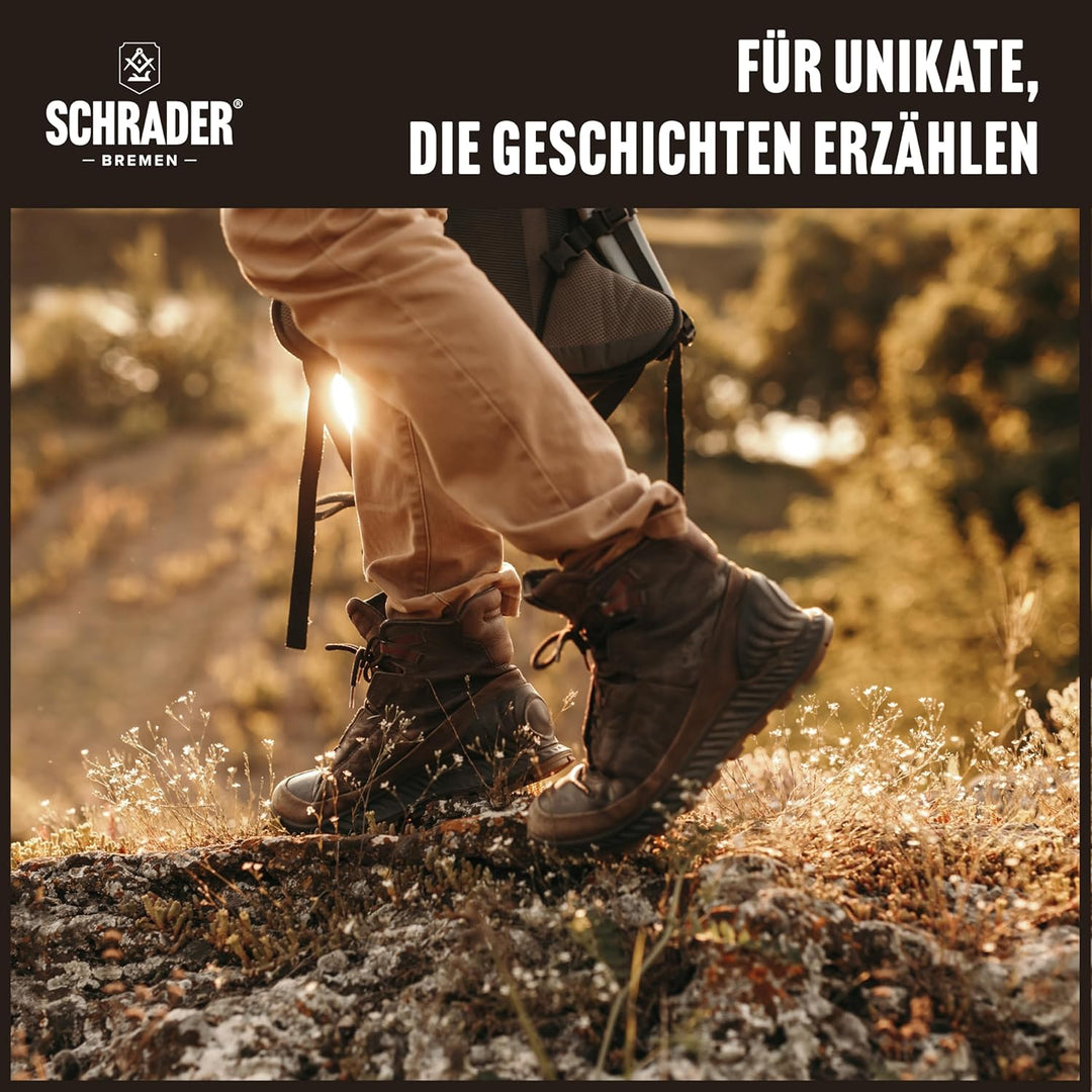 SCHRADER Wanderstiefel Pflegeset - Lederpflege für strapazierte Lederschuhe - Lederfett sorgt für wa