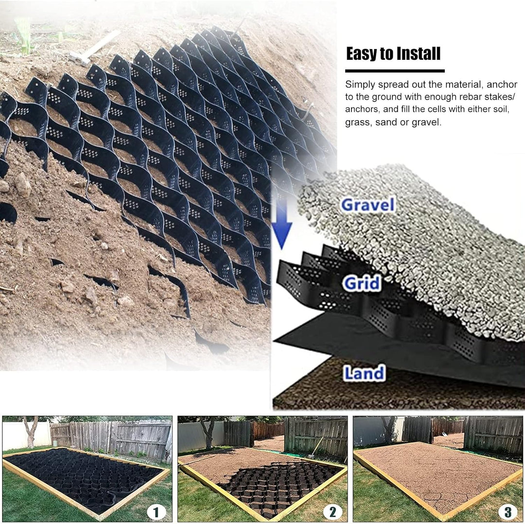rasengitter Kunststoff Skalierbares Geogitter, Einfahrt Schottergitter Gartenschuppen Basis Kit Geoz