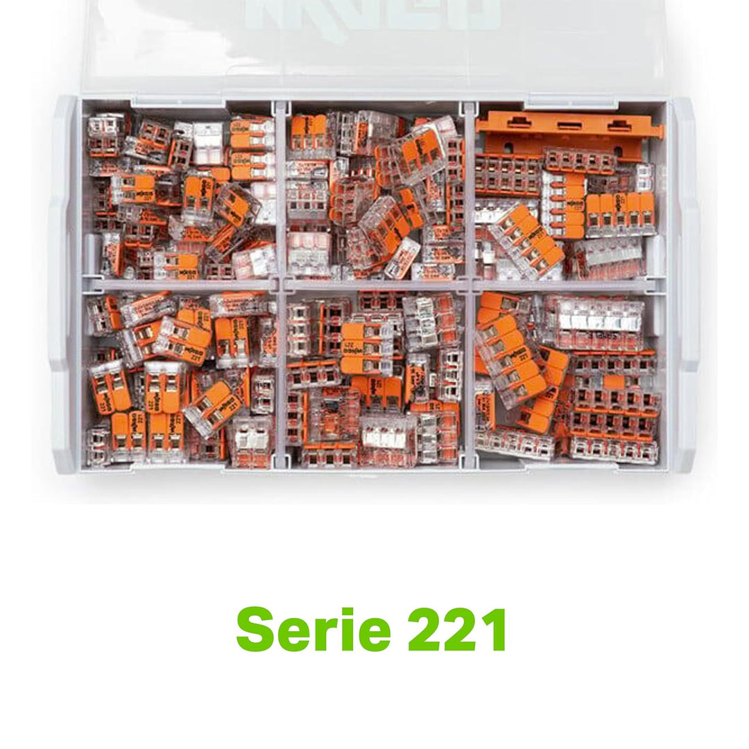WAGO® Original-Set, L-Boxx Mini, Verbindungsklemmen mit Hebel, Serie 221, 887-957 (236 Teile) 887-95