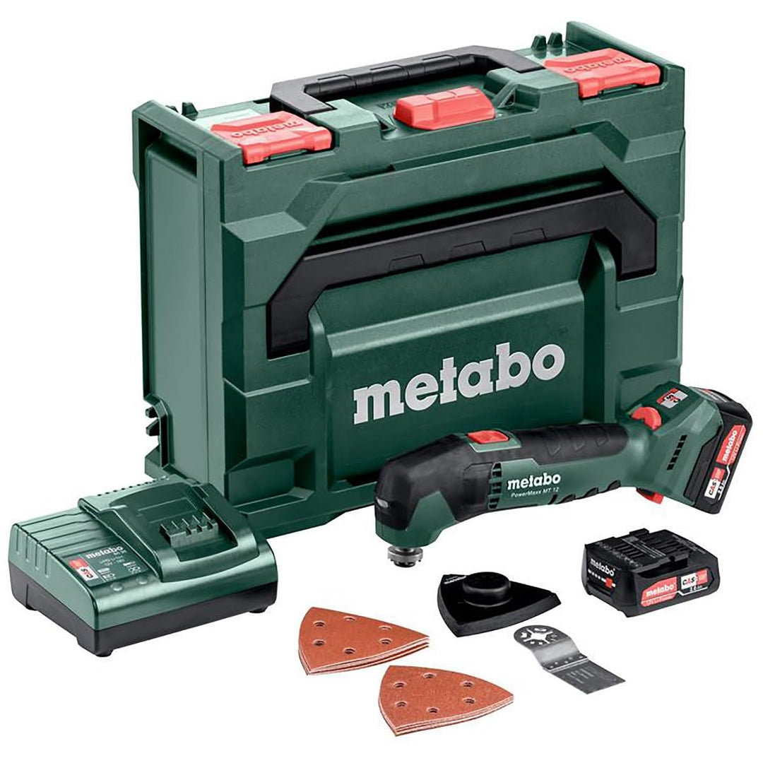Metabo Akku-Multitool PowerMaxx MT 12 (mit Akku 2x 2 Ah, Akkuspannung 12 V, schlankes Design, LED-Li
