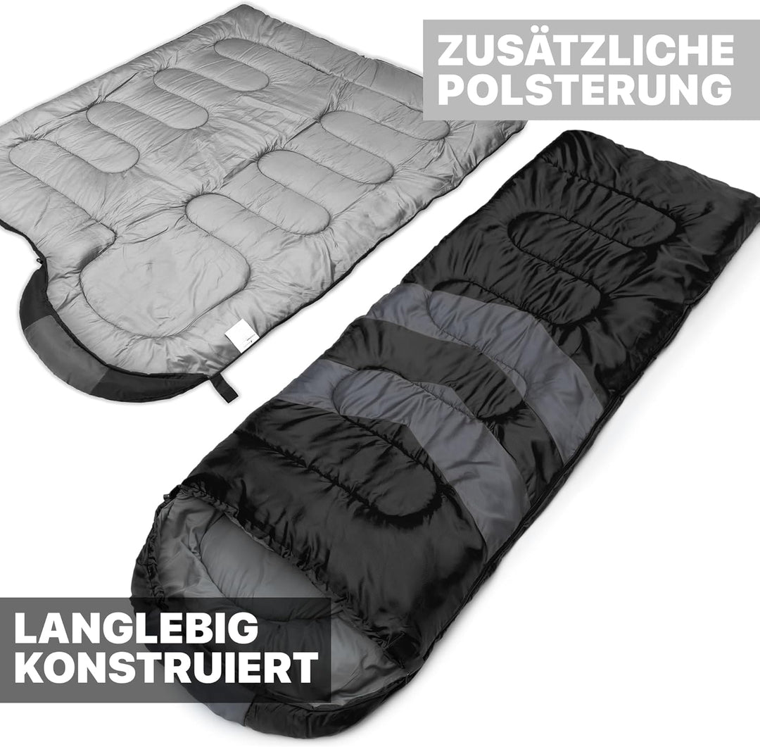 MalloMe Schlafsack Outdoor - Schlafsack Erwachsene und Kinder - Schlafsack Winter, Schlafsäcke, Camp