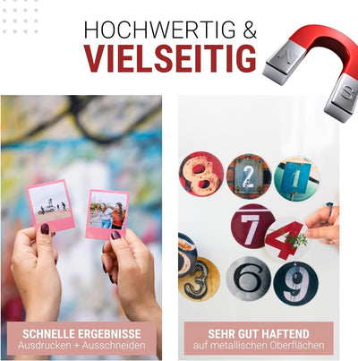 SKULLPAPER® Premium DIY Magnetfolie weiss bedruckbar bemalbar - für Inkjet Tintenstrahldrucker (A4-1