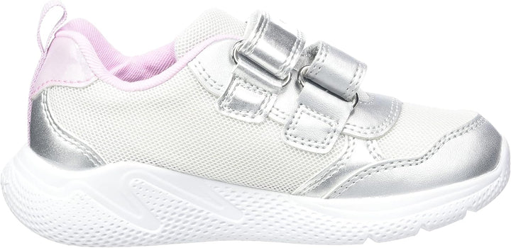 Geox Mädchen B Sprintye Girl A Sneakers 20 EU Silver Pink, 20 EU Silver Pink