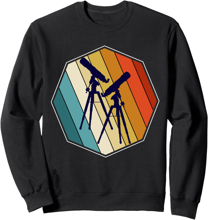 Retro Teleskop Astronom Universum Galaxie Astronomie Sweatshirt