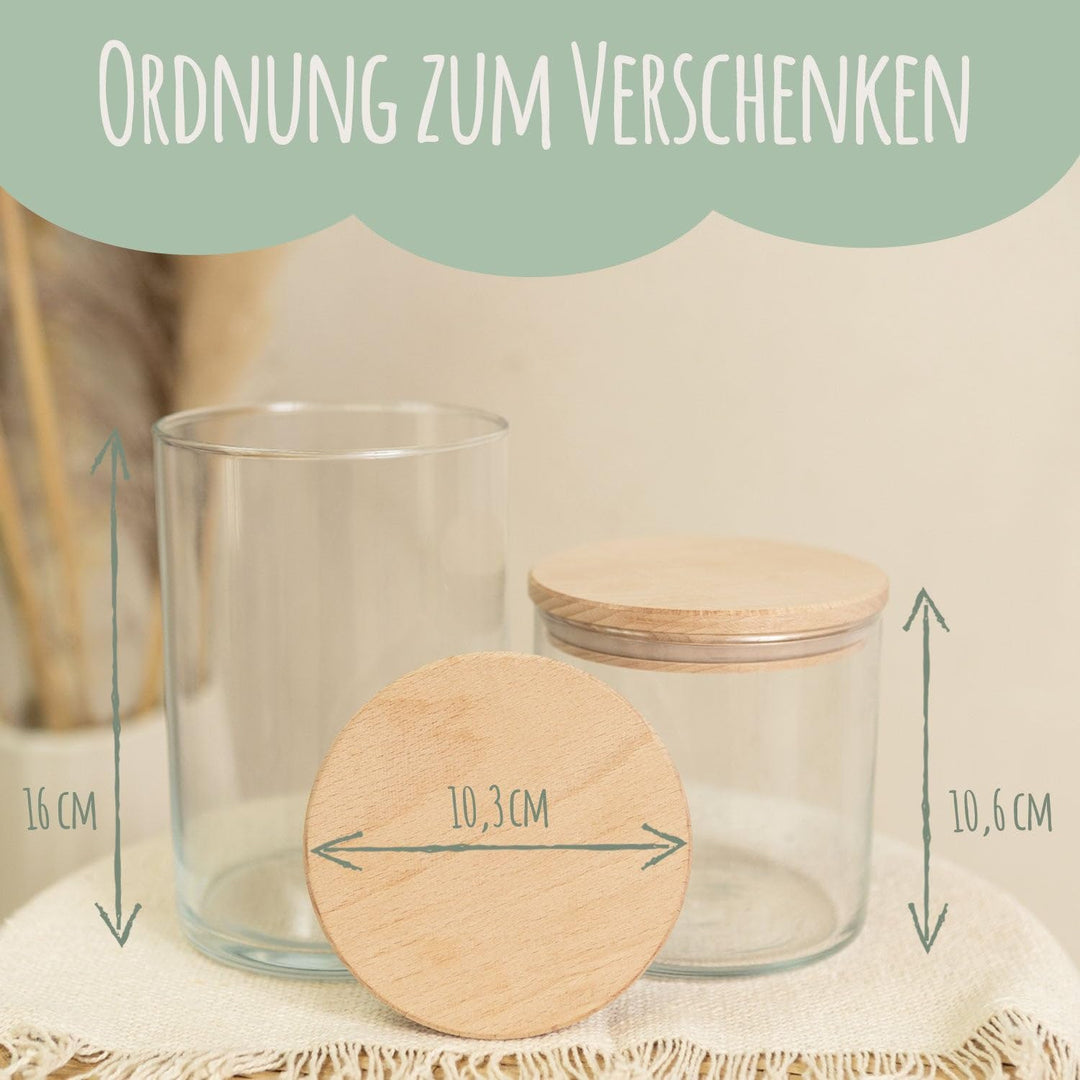 GRAVURZEILE Vorratsglas mit bedrucktem Holzdeckel - UnentBÄRlich Opa - Personalisiert mit Name - Kek