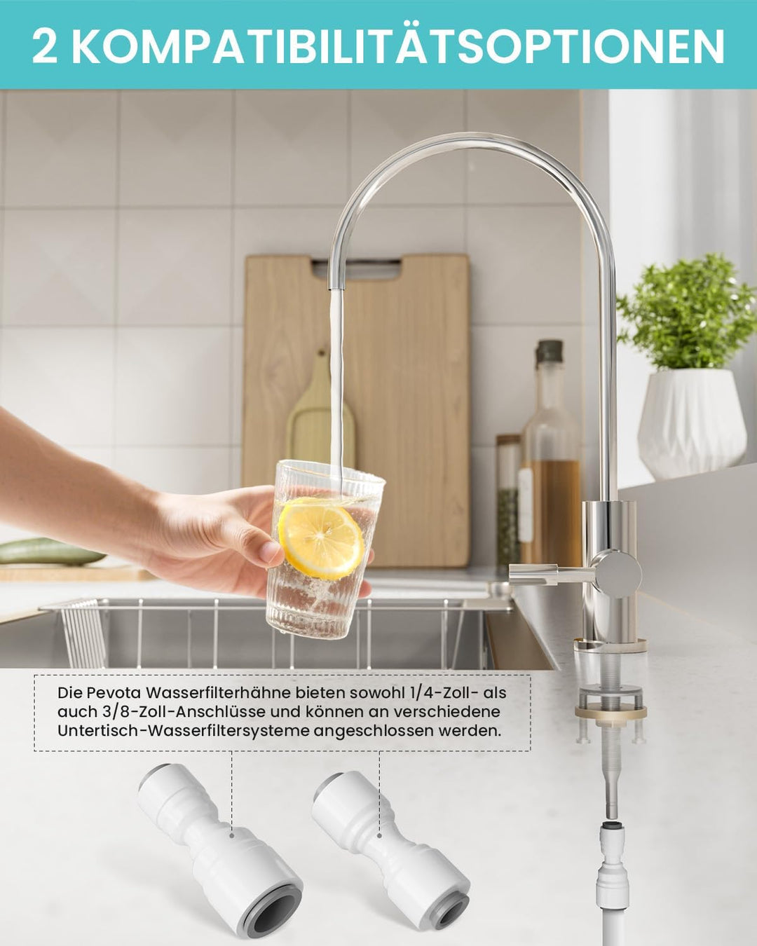 Trinkwasserhahn, Wasserhahn Küche Für Umkehrosmose Oder Wasserfiltersystem, Küchenarmatur Aus Edelst