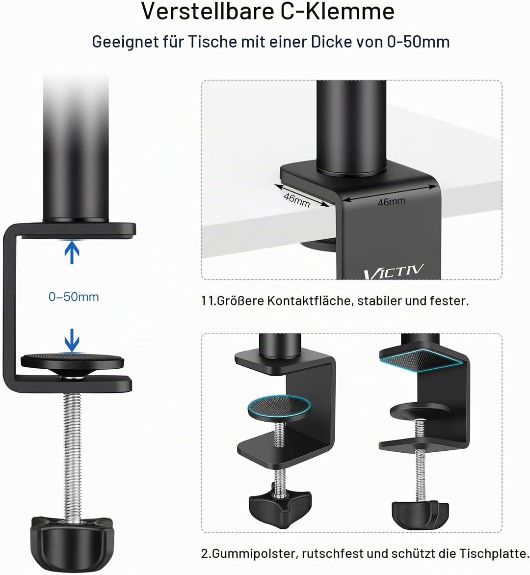 Victiv Kamera Tischstativ für DSLR Canon, 37cm-105cm Handy Tisch Stativ mit Handyhalterung for Smart