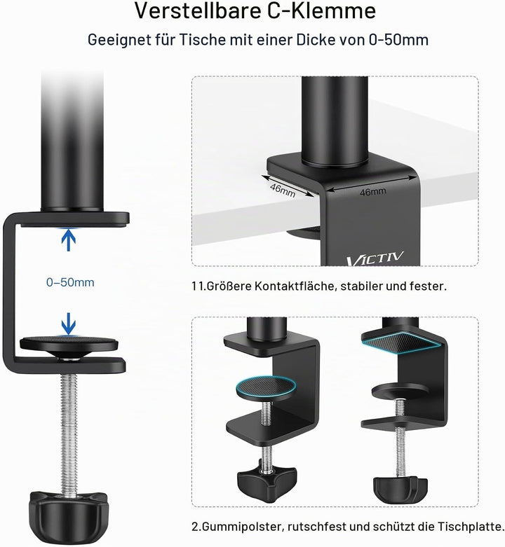 Victiv Kamera Tischstativ für DSLR Canon, 37cm-105cm Handy Tisch Stativ mit Handyhalterung for Smart