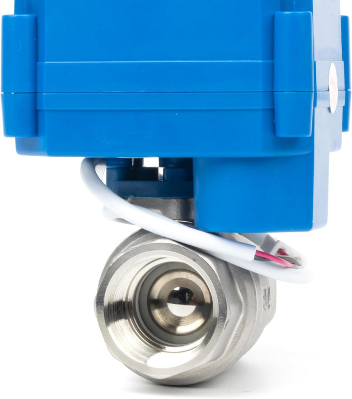 U.S. Solid Motorkugelhahn mit Manueller Funktion - 3/4" Edelstahl, voller Durchgang, 85-265V AC, 2-D