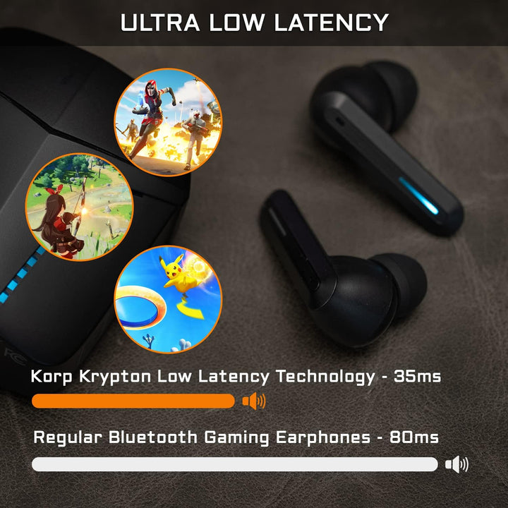 THE G-LAB Korp Krypton Bluetooth 5.0 Wireless Gaming Headset, Ultra Low Latency, 2 eingebaute Mikrof