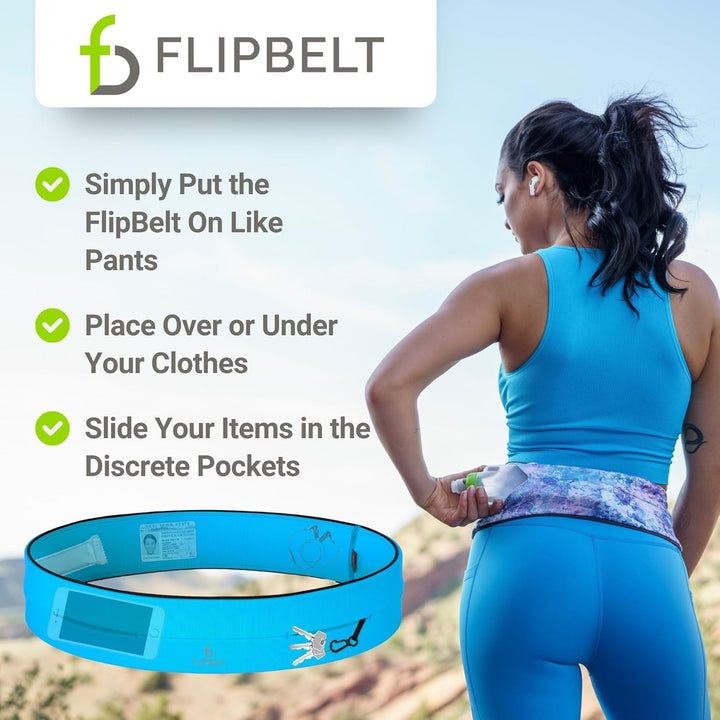 FlipBelt Herren Classic Reisezubehör-Geldgürtel L Aqua, L Aqua