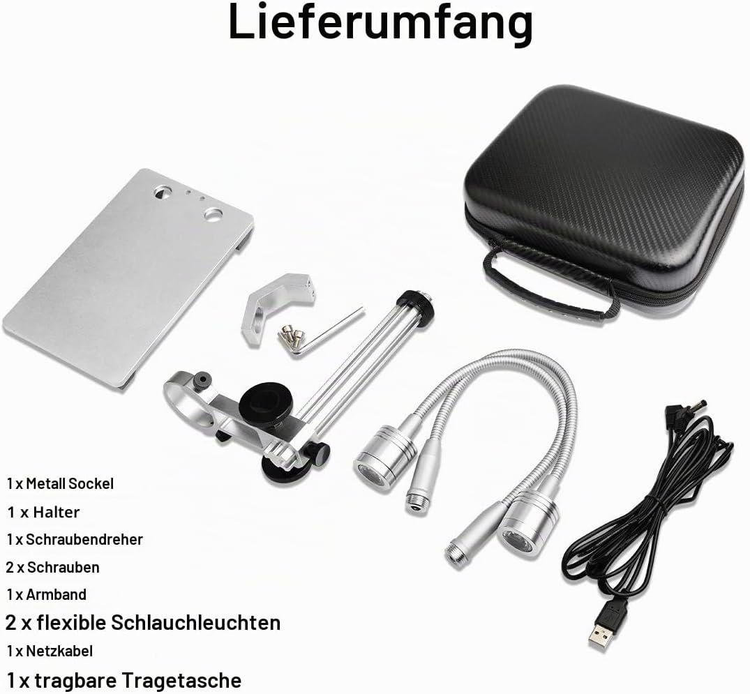 Jiusion Ständer mit 2 Lampen aus Aluminiumlegierung, universell verstellbar, professioneller Standha