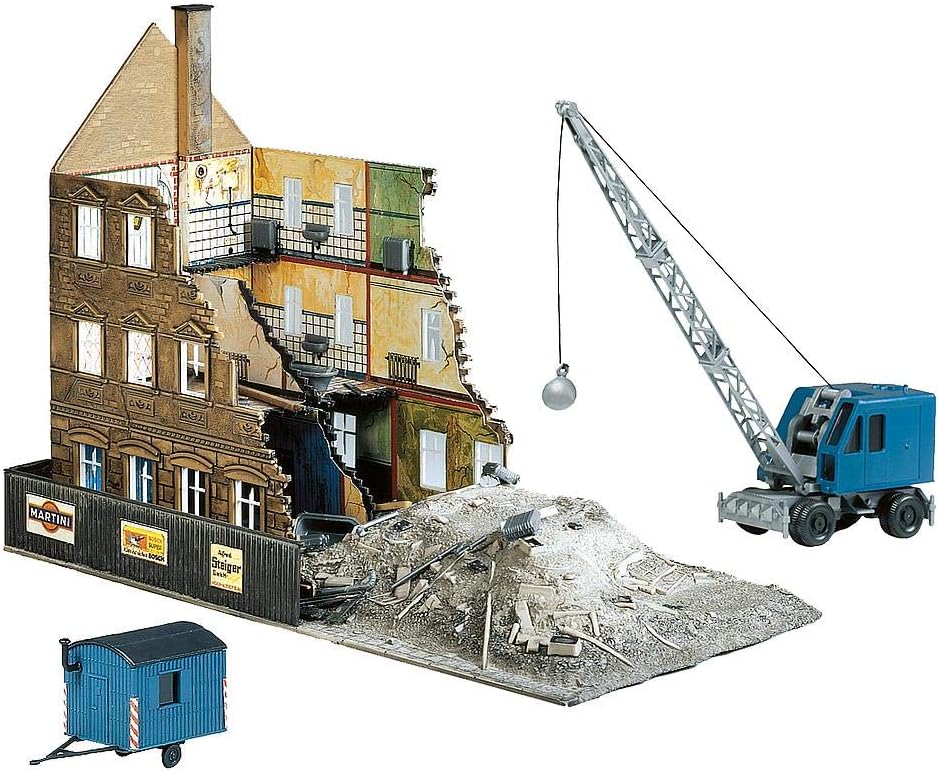 FALLER 130466 - Abbruchhaus mit Bagger