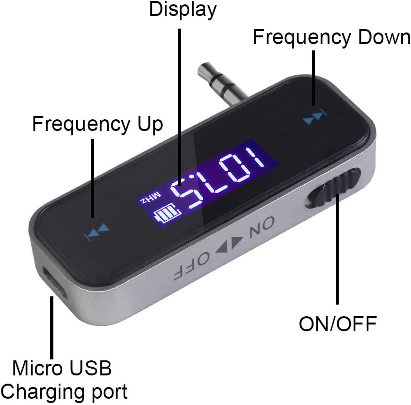 Mini Drahtlos FM Transmitter Sender UKW Handy Wireless Auto AUX-Adapter mit Integriertem Aux Port Au