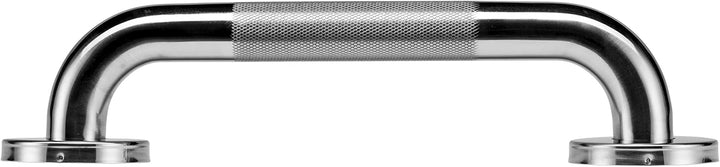 Croydex Gerader Haltegriff, Edelstahl, rutschfest, unsichtbare Befestigung, 30 cm, Chromfarben Halte