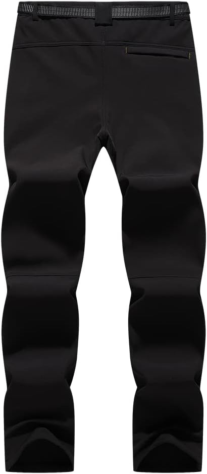 Tansozer Wanderhose Herren Wasserdicht Outdoor Hosen für Herren S Schwarz (Autumn-winter), L