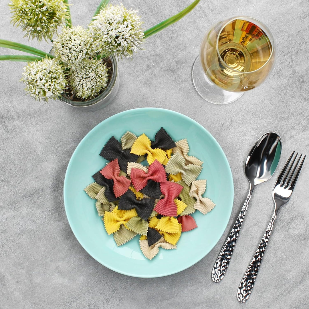MamboCat 6er Set Mint Suppenteller aus Glas I 420ml, Ø 20,3 cm I Moderne Tiefe Teller für Müsli, Sup