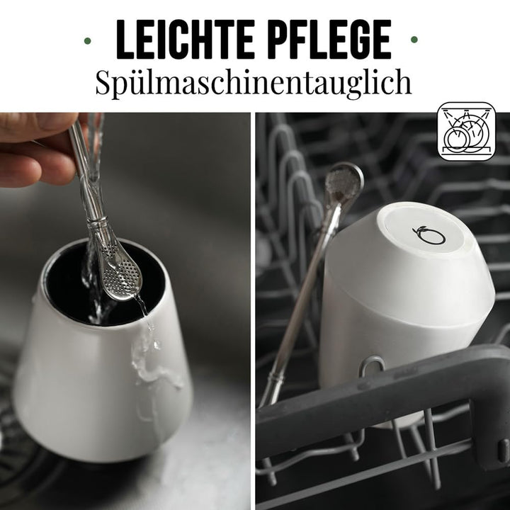 Origeens Mate Tee Set mit Mate Becher, Bombilla, und Bio Yerba Mate Tee | Design Mate Tee Becher aus